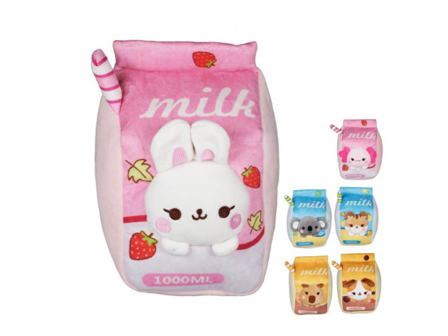 Plüsch Tier-Mix "Milch-Tüte", 6-fach sortiert, 22 cm; einzeln