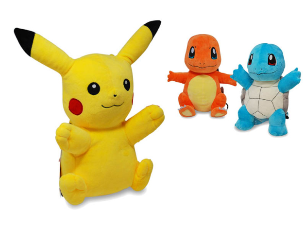 Plüsch Pokemon Rucksack, 34 cm, 3-fach sortiert, einzeln