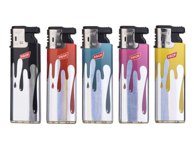 Sturmfeuerzeuge "DRIPPING PAINT SLIDECAP", Turboflamme, 5-fach sortiert, 50er Display