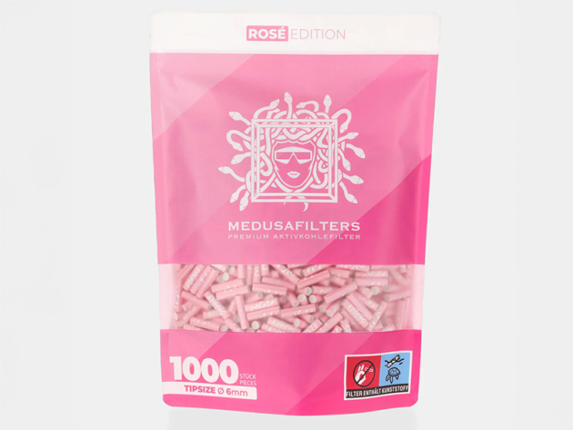 Medusafilters "Rosé Edition", Ø 60 mm, Aktivkohlefilter ; 1000er Pack