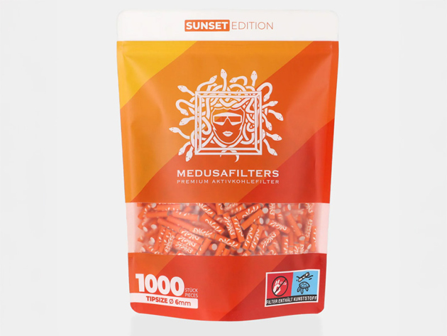 Medusafilters "Sunset Edition", Ø 60 mm, Aktivkohlefilter ; 1000er Pack #1