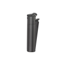 Clipper Metal Jetflame Large  ALL BLACK mit Reibrad, Jet-Flamme, 12er Display