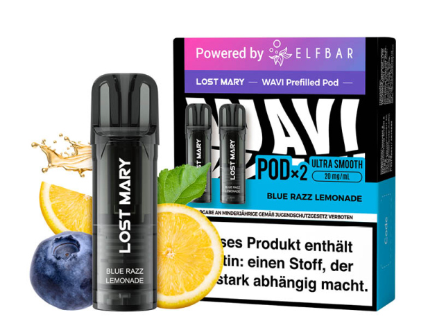 Lost Mary WAVI Prefilled Pod - Blue Razz Lemonade (Himbeer, Limonade) - 20mg