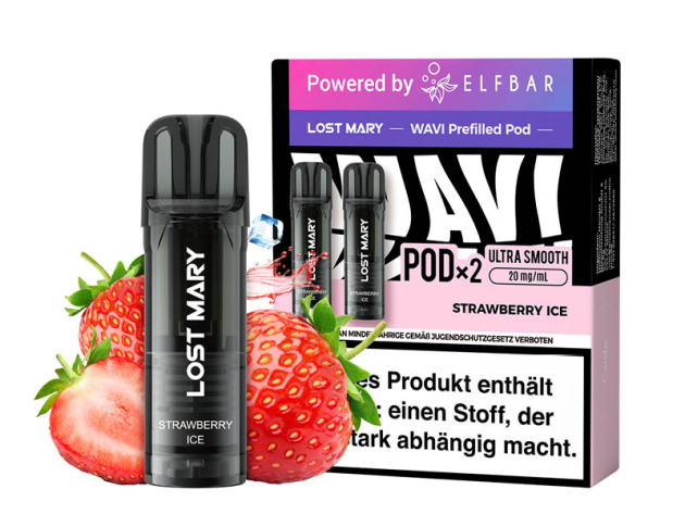 Lost Mary WAVI Prefilled Pod - Strawberry Ice (Erdbeer, Eis) - 20mg