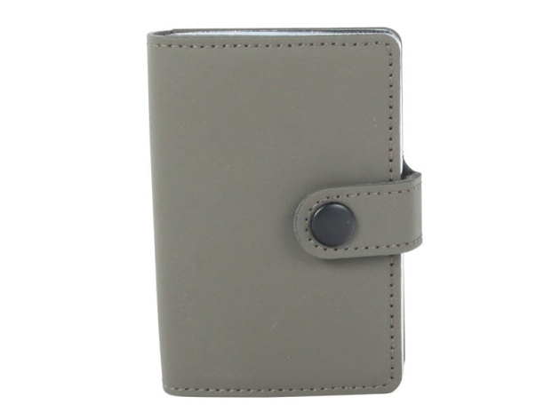 Zigarettenetui mit Geldbörse "Grau" für 8 Zig., mit Spange