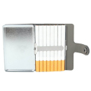 Zigarettenetui mit Geldbörse "Grau" für 8 Zig., mit Spange