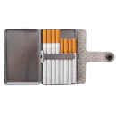 Zigarettenetui mit Geldbörse "Silver" für 8 Zig., mit Spange