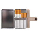 Zigarettenetui mit Geldbörse "Beige" für 8 Zig., mit Spange