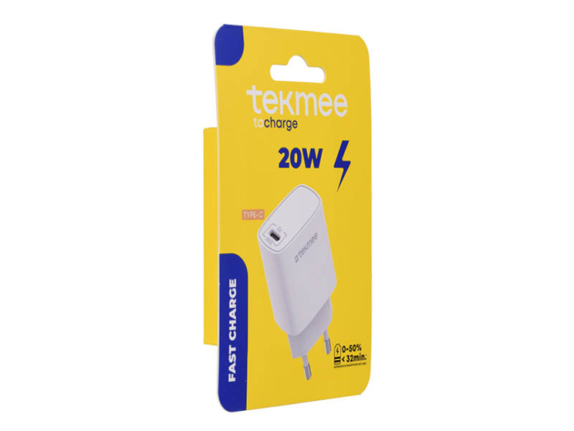Tekmee Netzstecker 1x Type-C, weiß
