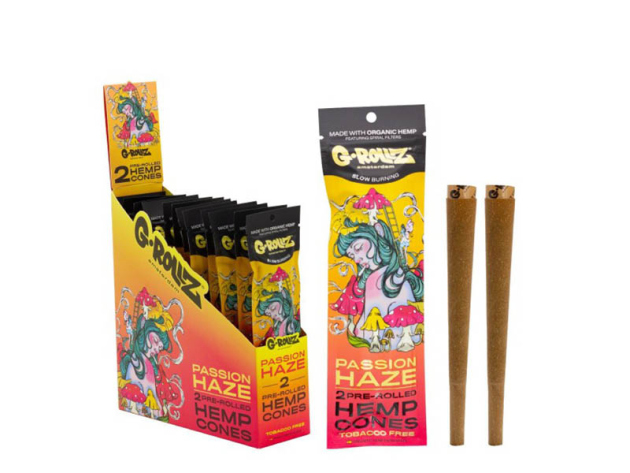 G-ROLLZ "Passion Haze" 2 Pre-Rolled Hemp Cones (2x12 Blunts)