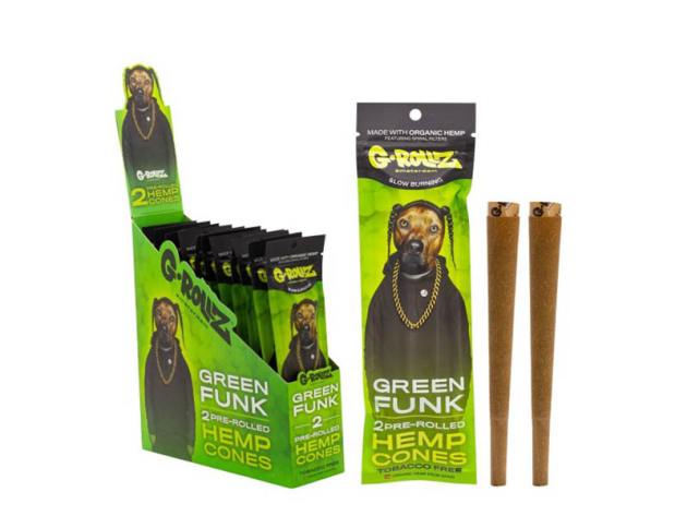 G-ROLLZ "Green Funk" 2 Pre-Rolled Hemp Cones (2x12 Blunts)