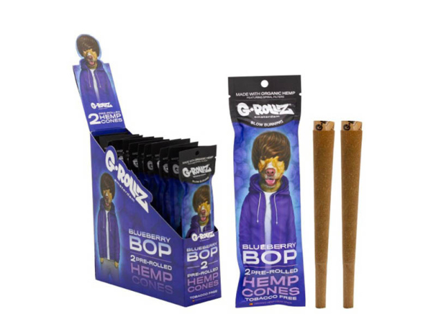 G-ROLLZ "Blueberry Bop" 2 Pre-Rolled Hemp Cones (2x12 Blunts)