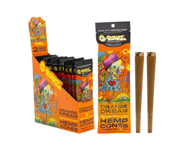 G-ROLLZ "Orange Dream" 2 Pre-Rolled Hemp Cones (2x12 Blunts)