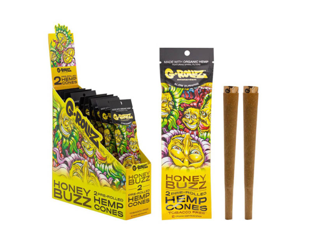 G-ROLLZ "Honey Buzz" 2 Pre-Rolled Hemp Cones (2x12 Blunts)