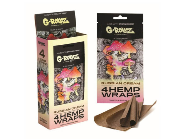 G-ROLLZ 4x "Russian Cream" Flavored Hemp Wraps (4x15 Blunts)