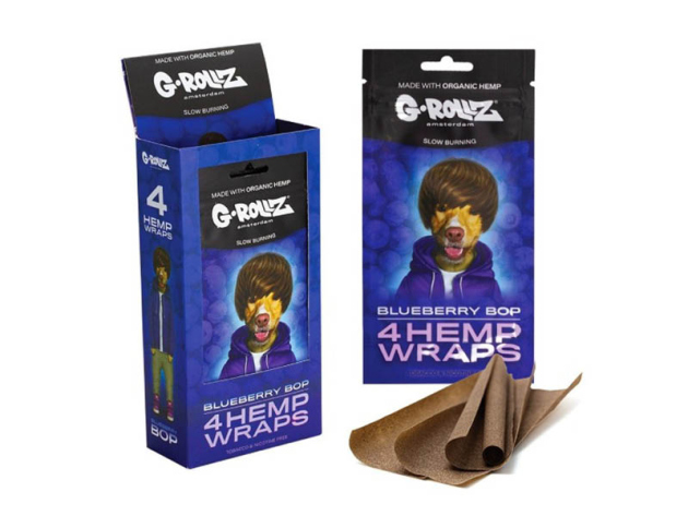 G-ROLLZ 4x "Blueberry Bop" Flavored Hemp Wraps (4x15 Blunts)