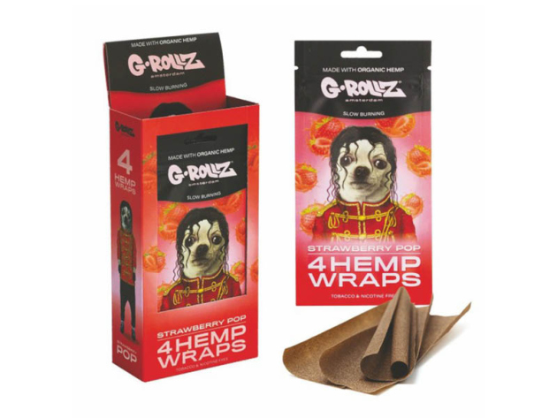 G-ROLLZ 4x "Strawberry Pop" Flavored Hemp Wraps (4x15 Blunts)