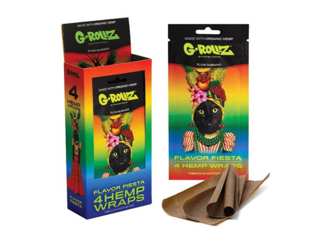 G-ROLLZ 4x "Flavor Fiesta" Flavored Hemp Wraps (4x15 Blunts)