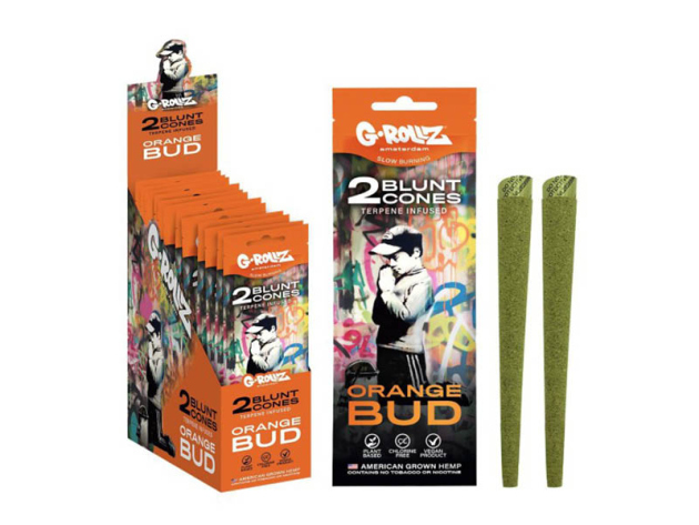 G-ROLLZ Banksys Graffiti "Orange Bud" Pre-Rolled Hemp Wraps (2x12 Wraps)