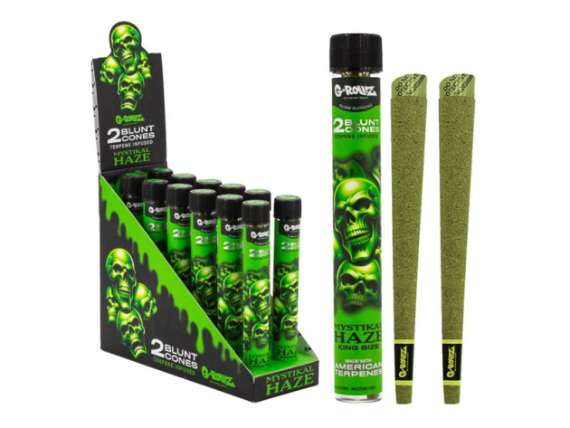 G-ROLLZ "Mystikal Haze" Terpene-Infused Herbal Blunt (2x12 Cones)