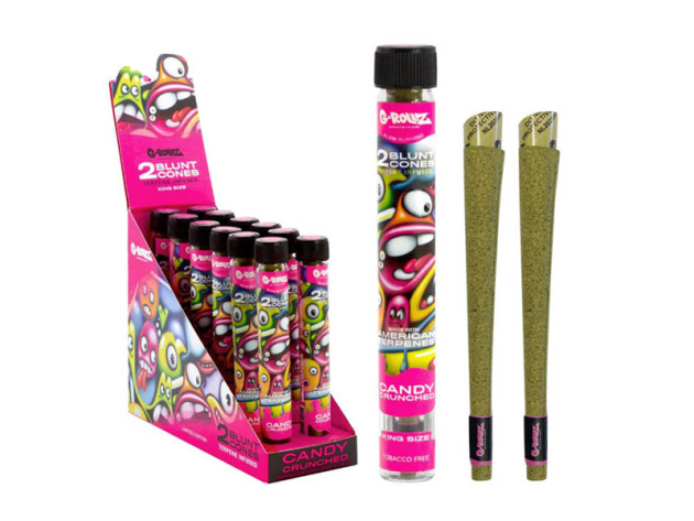 G-ROLLZ "Candy Crunched" Terpene-Infused Herbal Blunt (2x12 Cones)