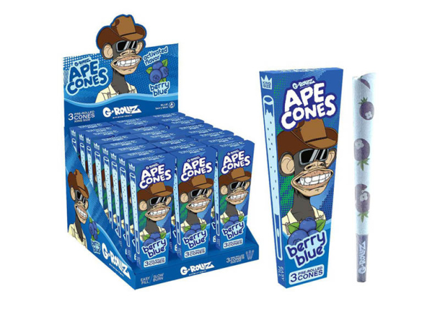 G-ROLLZ Ape Cones "Berry Blue" 3er Pre-Rolled Cone (3x24 Kegel)