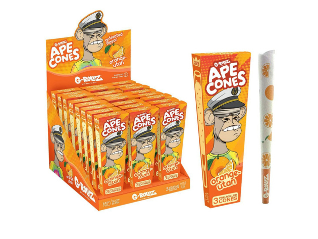 G-ROLLZ Ape Cones "Orange Utan" 3er Pre-Rolled Cone (3x24 Kegel)
