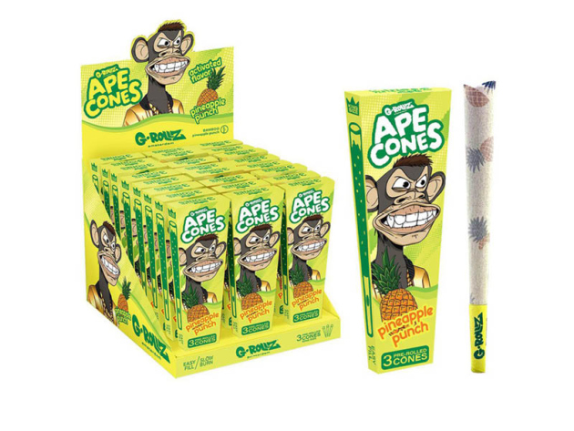 G-ROLLZ Ape Cones "Pineapple Punch" 3er Pre-Rolled Cone (3x24 Kegel)
