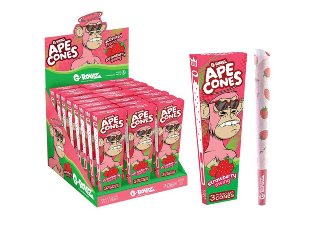 G-ROLLZ Ape Cones "Strawberry Swing" 3er Pre-Rolled Cone (3x24 Kegel)