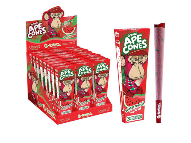 G-ROLLZ Ape Cones "Watermelon Splash" 3er Pre-Rolled Cone (3x24 Kegel)