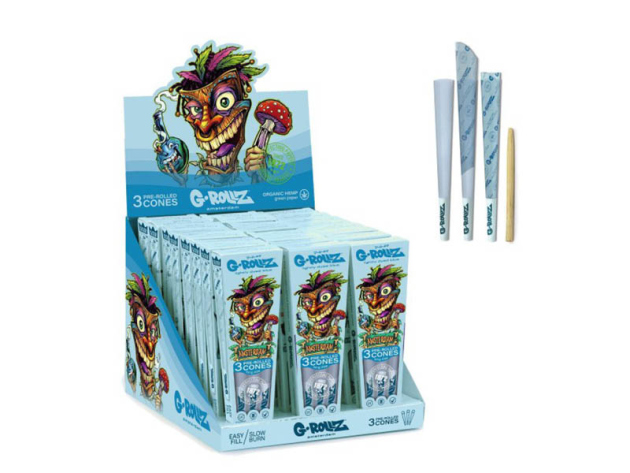 G-ROLLZ "Tiki" Blue, Banksy Graffiti – 3 KS-Kegel (3x24)