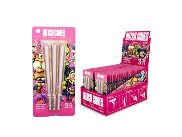 Dutch Cones "Pink" Pink, King Size Pre Rolled (3x32)