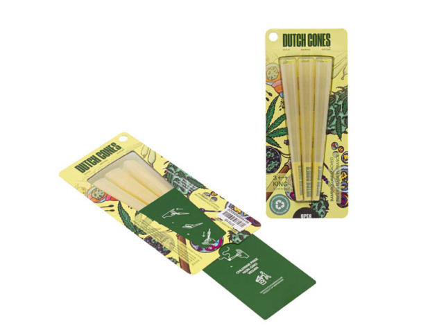 Dutch Cones "Bamboo" Gelb King Size Pre-Rolled Cones (3er)
