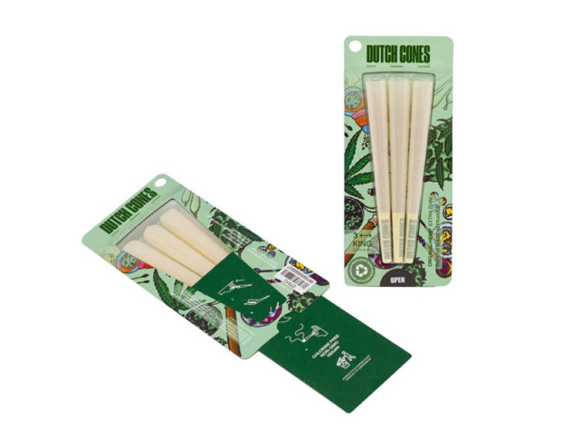 Dutch Cones "Organic" Gelb King Size Pre-Rolled Cones (3er)