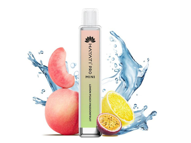 Hayati Pro Mini 800 - Lemon Peach Passionsfruit (Zitrone, Pfirsich, Passionsfrucht) - 20mg - 800 Züge
