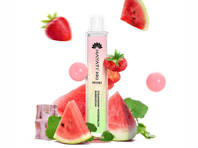 Hayati Pro Mini 800 - Strawberry Watermelon Bubblegum (Erdbeere, Wassermelone, Kaugummi) - 20mg - 800 Züge