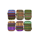 Zigarettenetui "Bag Zip Textile" für 20 Zig., 6-fach sortiert, 6er Display