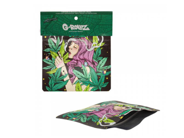 G-ROLLZ "Smoking Girl" Geruchsdichte Beutel (10er Pack)