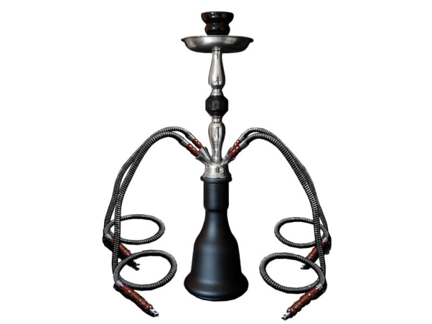 Shisha "Eldoro" schwarz matt, 52 cm, 4 Schläuche