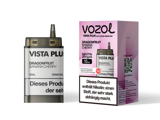 Vozol Vista Plug Ez Pod - Dragonfruit Banana Cherry (Drachenfrucht, Banane, Kirsche) - 10ml