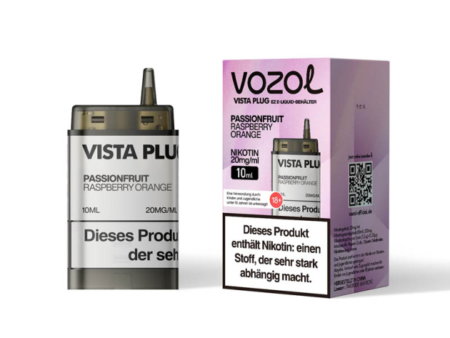 Vozol Vista Plug Ez Pod - Passionfruit Raspberry Orange (Passionsfr., Himbeeren, Orangen.) - 10ml
