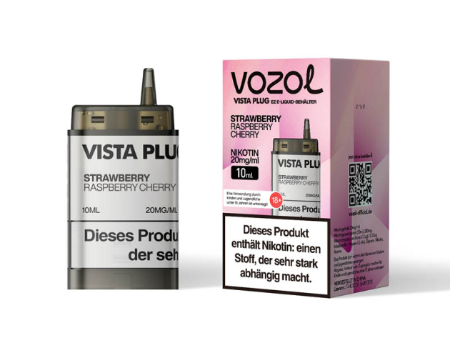 Vozol Vista Plug Ez Pod - Strawberry Raspberry Cherry (Erdbeere, Himbeere, Kirsche) - 10ml