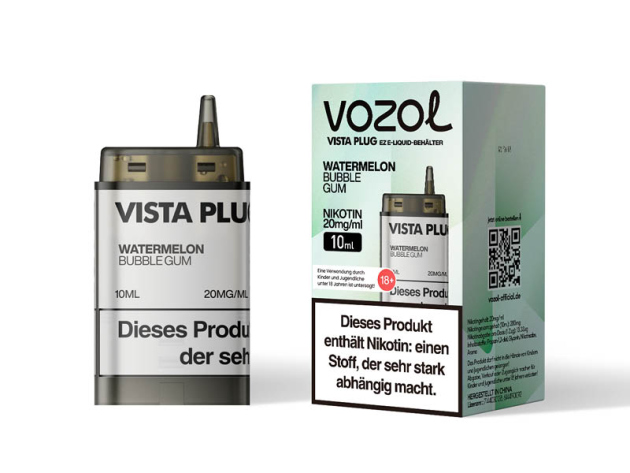 Vozol Vista Plug Ez Pod - Watermelon Bubble Gum (Wassermelone, Kaugummi) - 10ml