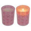 Kerze im Glas "Love" 6,5 x 5 cm, 4-farbig sortiert, 12er Display