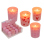 Kerze im Glas "Love" 6,5 x 5 cm, 4-farbig sortiert, 12er Display