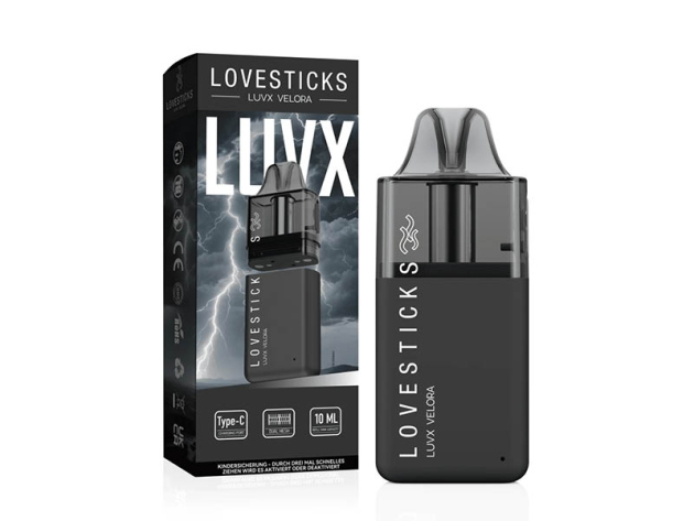 Lovesticks LUVX Velora - Refillable Pod Kit - Black (Schwarz) - 10ml