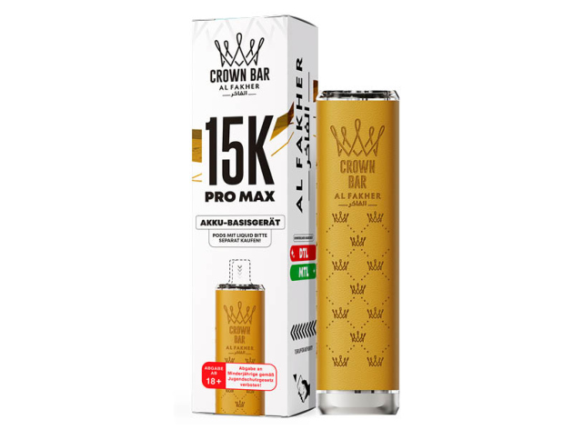 Al Fakher 15K PRO MAX Basisgerät - Yellow (Gelb) - 900 mAh