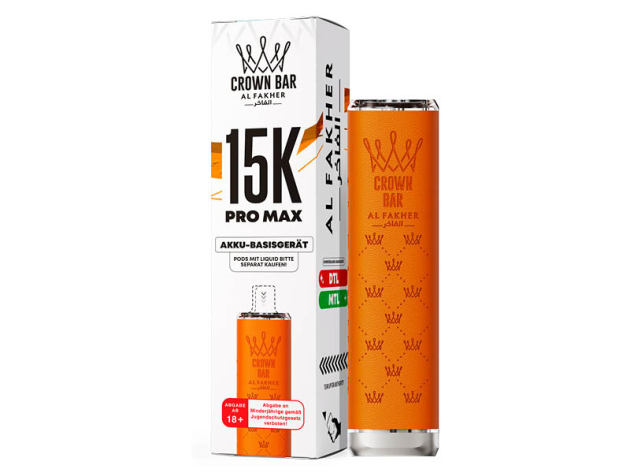 Al Fakher 15K PRO MAX Basisgerät - Orange (Orange) - 900 mAh
