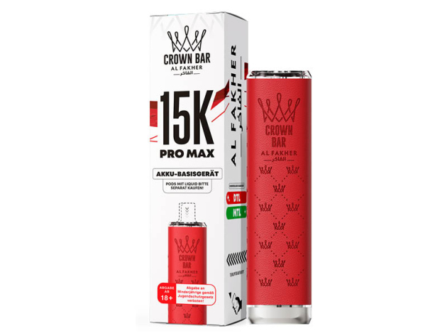 Al Fakher 15K PRO MAX Basisgerät - Red (Rot) - 900 mAh