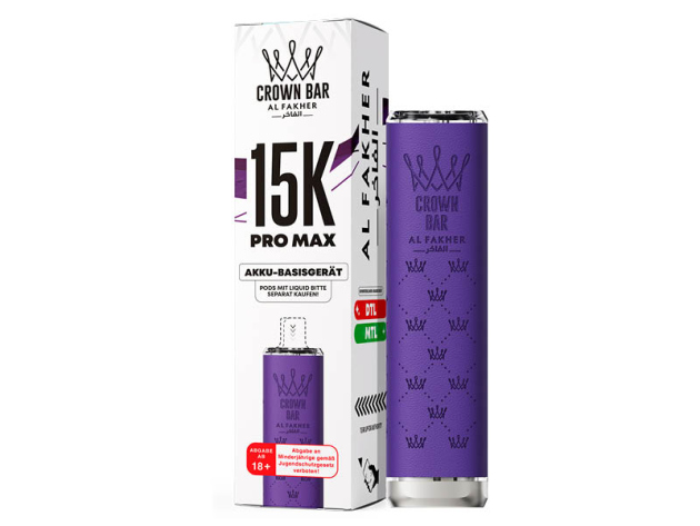 Al Fakher 15K PRO MAX Basisgerät  - Purple (Lila) - 900 mAh